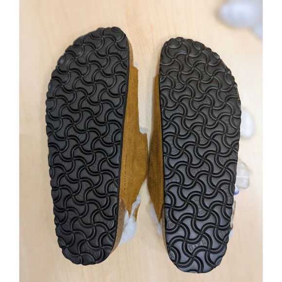 Birkenstock Milano Suede Leather Shearling Slingback Sandals Women's 9 EU 40 NWT - Picture 10 of 15